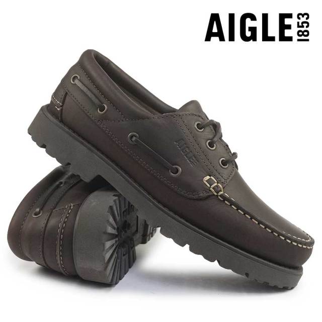 エーグル メンズ ローファー ターマック レザーシューズ ZOH4321 マロン AIGLE TARMAC25秋冬新作