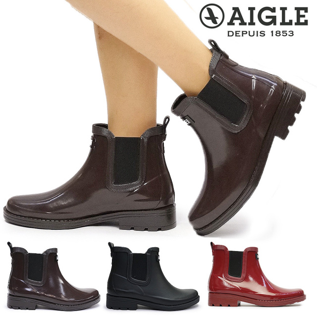 【年末大感謝祭】エーグル 長靴 防水 レディース ZZFNA61 カーヴィル2 レインブーツ ショート サイドゴア AIGLE CARVILLE2
