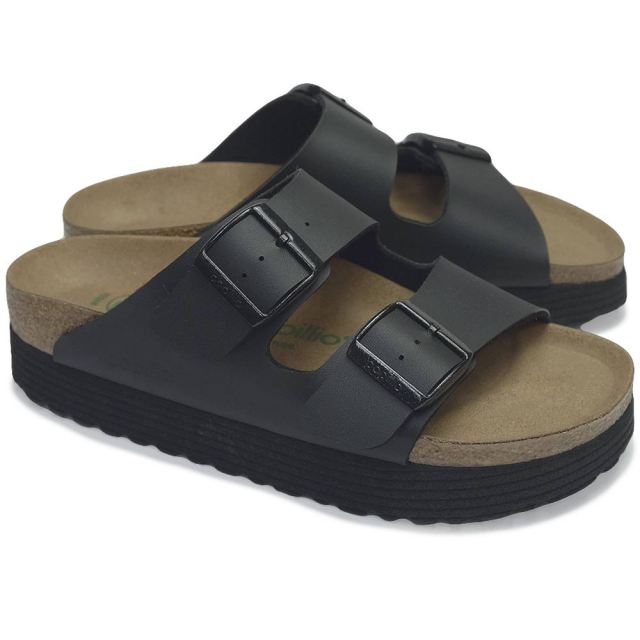 極美品　ドイツ製　ビルケンシュトック　アリゾナ　ヴィーガン　定価16,500円 BIRKENSTOCK ビルケンシュトック ARIZONA GROOVED アリゾナ 厚底