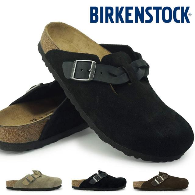 【サマーセール】ビルケンシュトック サンダル レディース ボストン ブレイデッド スエードレザー ナロー幅 26春夏新作 BIRKENSTOCK Boston Braided