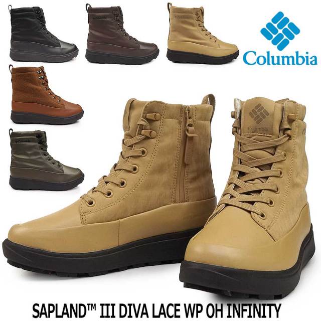コロンビア スノーブーツ レディース YL9101 サップランド スリー ディーヴァ レース WP OH 防水 冬 雪国 ウィンターシューズ 靴 Columbia SAPLAND 3 DIVA LACE WP OH INFINITY