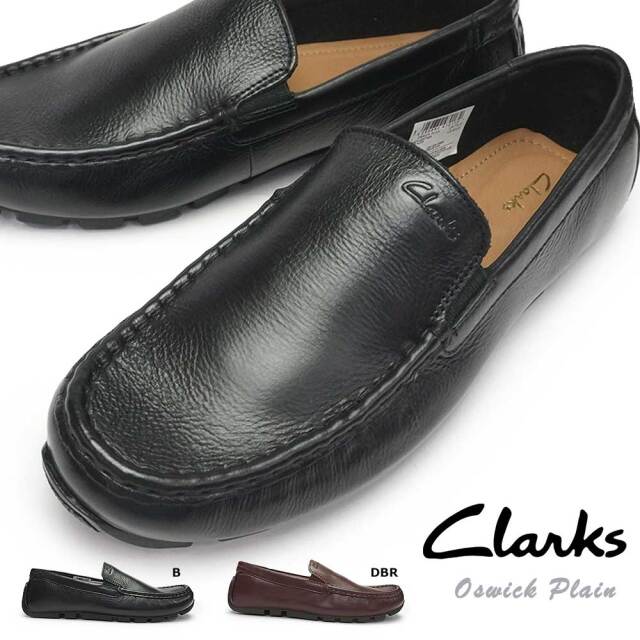クラークス メンズ スリッポン 526j オズウィックプレイン 本革 レザー 通気性 2e カジュアル Clarks Oswick Plain マイスキップ