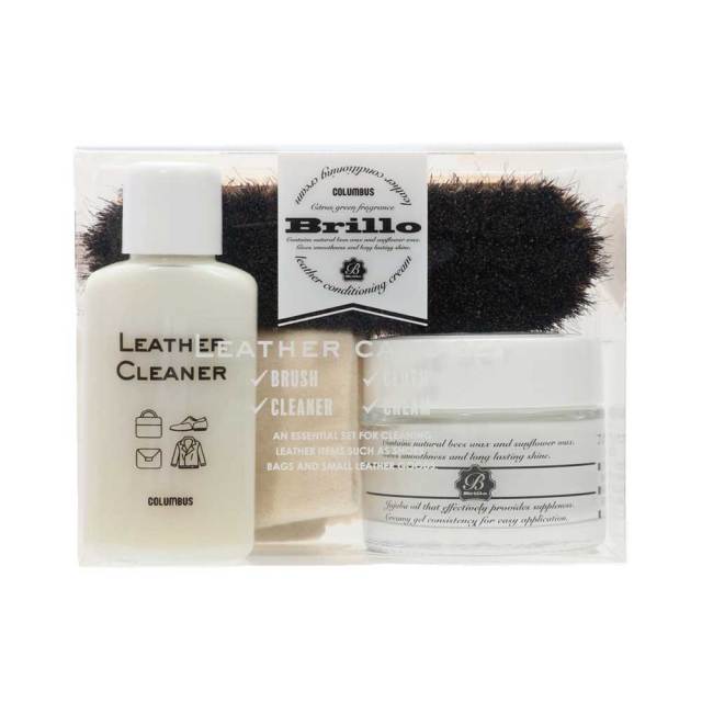 【夏物ラストSALE！】コロンブス ブリオレザーケアセット BO 革製品 お手入れ スターターセット COLUMBUS BRILLO LEATHER CARE SET