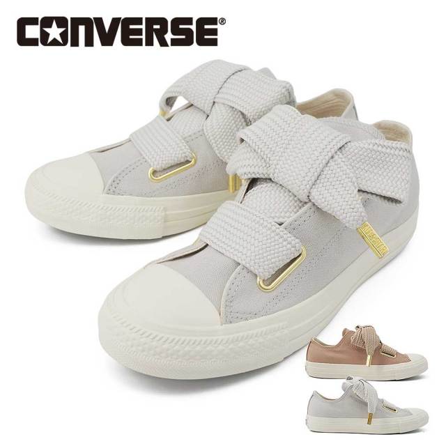 コンバース レディース オールスター リボンレース スリップ OX スリッポン スニーカー ローカット 紐なし 26秋冬新作 CONVERSE ALL STAR RIBBONLACE SLIP OX