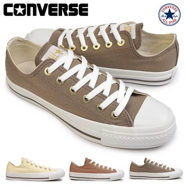 コンバース スニーカー レディース オールスター フラットアイレッツ ＣＧ ＯＸ ローカット ゴールドハトメ チャックテイラー CONVERSE ALL STAR FLATEYELETS CG OX