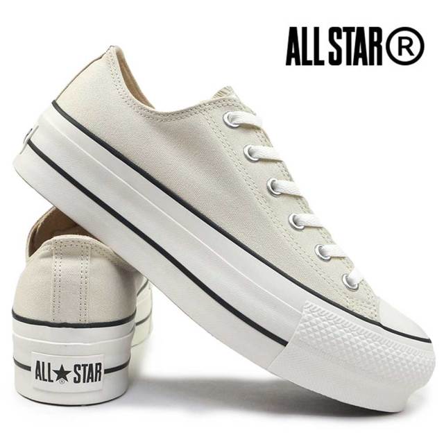 コンバース オールスター R リフテッド OX 厚底 ミルクホワイト コンバース CONVERSE オールスター (R) リフテッド OX （ミルク