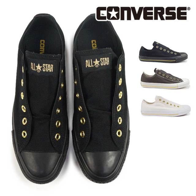 【年末大感謝祭】コンバース スリッポン オールスター ゴールドストライプ スリップ OX スニーカー メンズ レディース 2way 25秋冬新作 CONVERSE ALL STAR GOLDSTRIPE SLIP OX