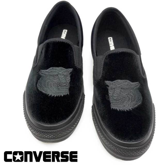 コンバース オールスター カンフー スリップオン メンズ ローカットスニーカー 虎 刺繍 ベルベット 26春夏新作 CONVERSE ALL STAR KUNGFU SLIP-ON