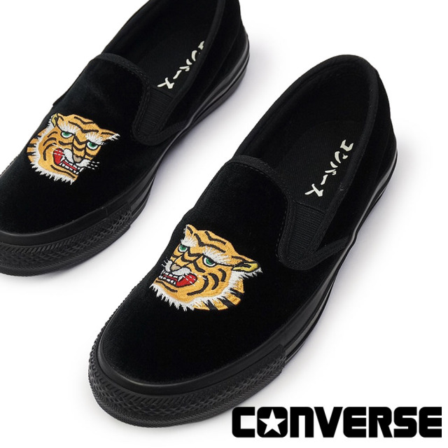 コンバース カンフーシューズ オールスター スリッポン 虎 刺繍 ベルベット 26春夏新作 CONVERSE ALL STAR KUNGFU SLIP-ON