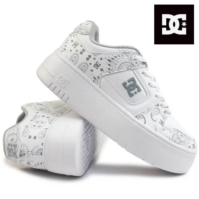 【夏物ラストSALE！】DC レディース 厚底スニーカー マンテカ 4 プラットフォーム SN DW242001 DC SHOES MANTECA 4 PLATFORM SN