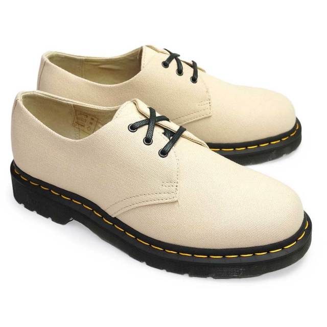 会員限定SALE】ドクターマーチン 1461 NATURAL CANVAS 3ホールシューズ  