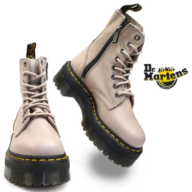 ドクターマーチン 厚底 ブーツ ジェイドンIII PISA トープ 8ホール レディース プラットフォーム 本革 Dr.Martens QUAD RETRO JADON III 8 EYE BOOT