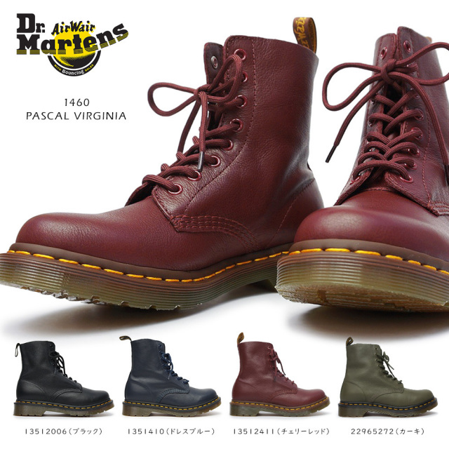 ドクターマーチン 1460 パスカル ヴァージニア 正規品 8ホール レディース メンズ 8アイブーツ Dr.Martens CORE 1460 PASCAL VIRGINIA 8Eye
