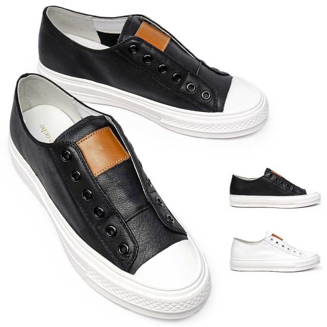 【ウィンターセール】デオーチョアデオーチョ レディース スニーカー 1963-7A スリッポン レザー インヒール 脚長 de ocho A de ocho