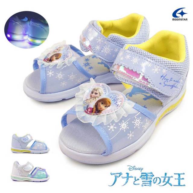 Disney - クリスタルスフィア　ムーンセット ディズニー 光る靴 キッズ サンダル DN C1355 アナと雪の女王