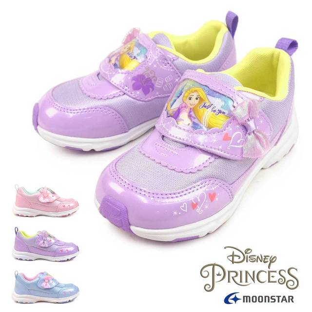 ディズニー キッズ スニーカー DN C1363 マジック式 抗菌 防臭 ディズニープリンセス 子供靴 ムーンスター Disney Moon Star25秋冬新作