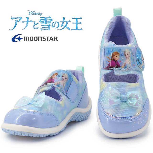 ディズニー キッズ サンダル DN C1372 アナと雪の女王 サマーシューズ 軽量 スニーカー マジック式 ムーンスター 26春夏新作 Disney FROZEN Moon Star