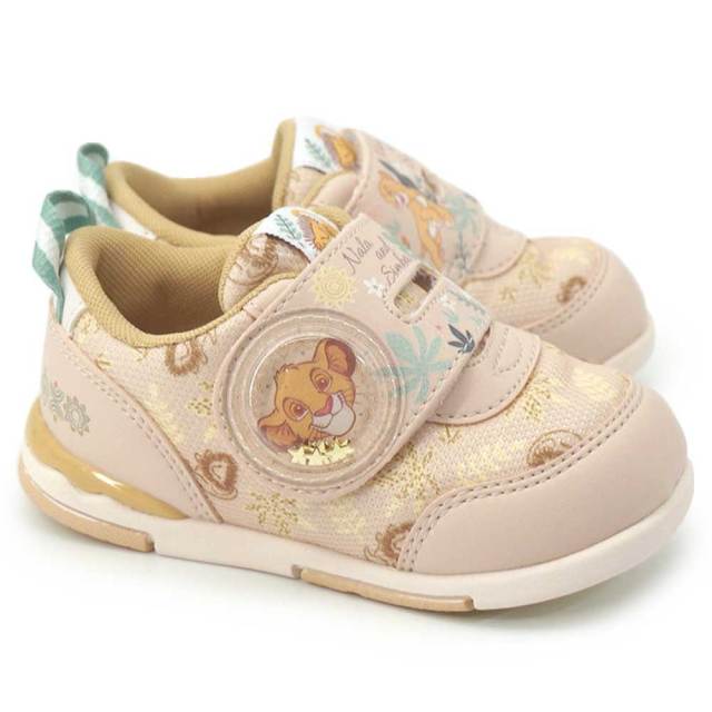 【オータムセール】ディズニー ベビー スニーカー DN B1318 子供靴 キッズ ムーンスター ベルクロ スパンコール 軽量 Disney Moon Star