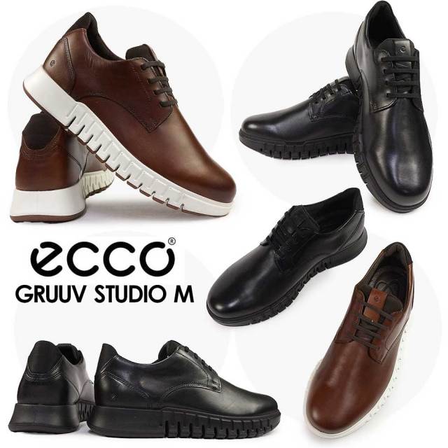 ★ECCO★男性グルーヴスタジオ エコー 靴 レザースニーカー メンズ 512314 グルーブ スタジオ M