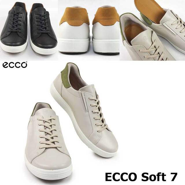 ECCO メンズ スニーカー 470824 51866 Men's ECCO® Soft 7 Leather Slip-In Sneaker | Black
