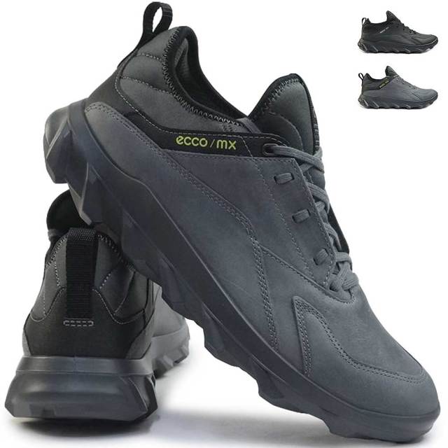 ECCO MX テック ヌバックレザー スニーカー Men's ECCO® MX Low Nubuck Waterproof Sneaker | Black