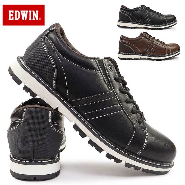 エドウィン カジュアルシューズ スニーカー メンズ 防水 EDM-4105 ローカット アウトドアシューズ EDWIN 