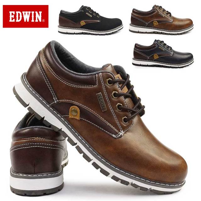エドウィン カジュアルシューズ スニーカー メンズ 防水 EDW-7980 ローカット アウトドアシューズ EDWIN 