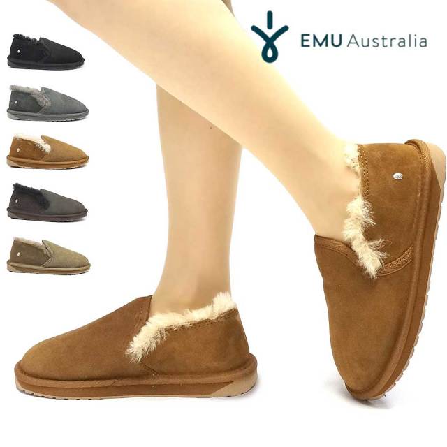 【年末大感謝祭】エミュオーストラリア スリッポン ムートン Stinger Reef W12714 モックシューズ ボア レディース 25秋冬新作 EMU Australia