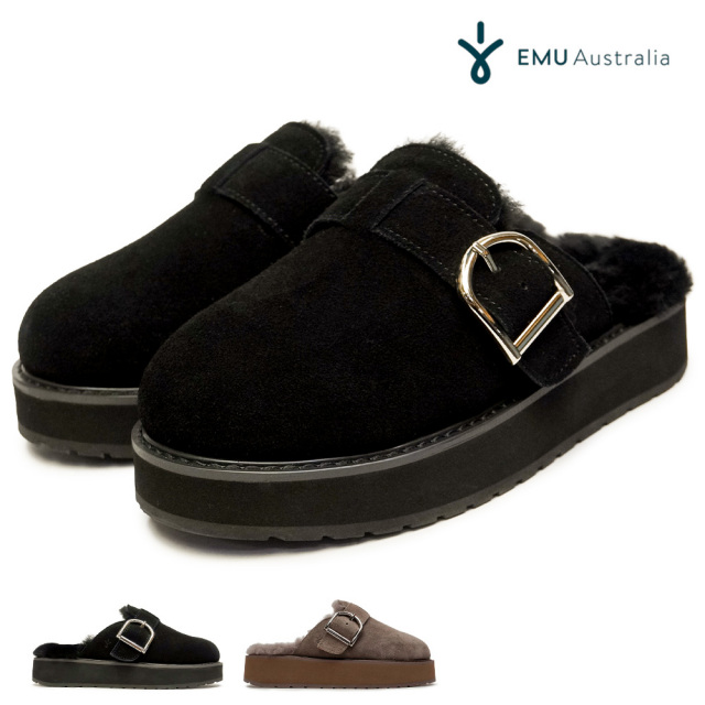 ウィンターセール】エミュオーストラリア ムートンサンダル 厚底