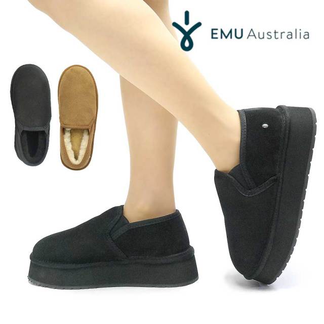 11/29終◆完売　定番人気♡ EMU Australia　厚底スリッポン EMU Australia（エミュ オーストラリア） エミュ スリッポン 厚底