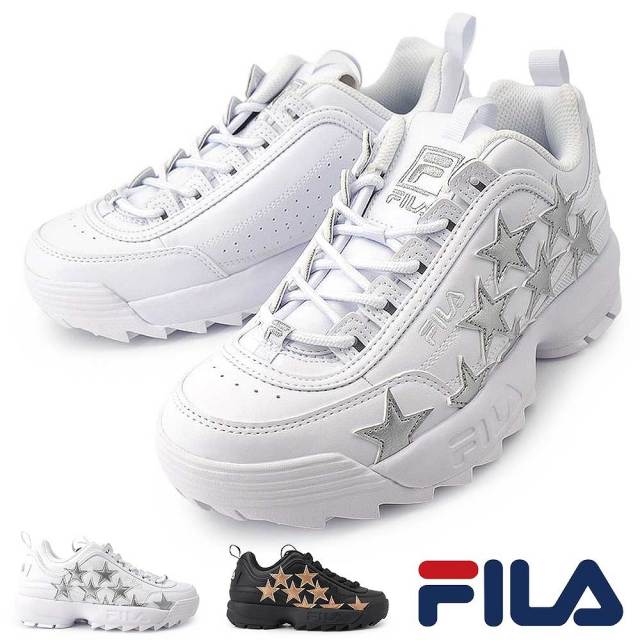 フィラ レディース スニーカー 厚底 ディスラプター2 メテオラ FM0101017 星 プラットフォーム 26春夏新作 FILA DISRUPTOR 2 METEORA