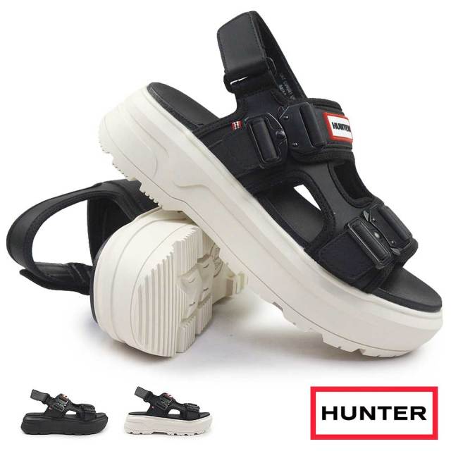 ハンター 厚底サンダル メンズ レディース シティ リベル ネオ レザー バックル サンダル UFD3109LEA ユニセックス HUNTER U CITY REBEL NEO LEATHER BUCKLE SANDAL