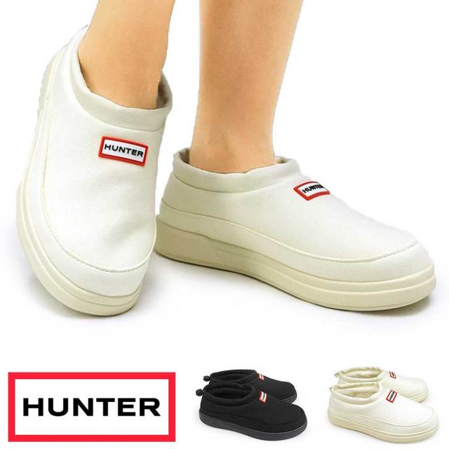 ハンター レディース メンズ 撥水 スリッポン スリッパ イン／アウト ビーガン スエード UFF7114REN 防寒 25秋冬新作 HUNTER UNISEX IN／OUT VEGAN SUEDE SLIPPER