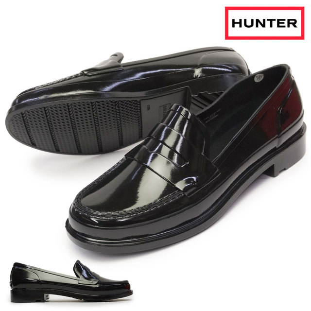 ハンター 防水 ローファー WFF1095RGL オリジナル リファインド グロス ペニー ローファー レディース オールシーズン HUNTER ORIGINAL PENNY LOAFER