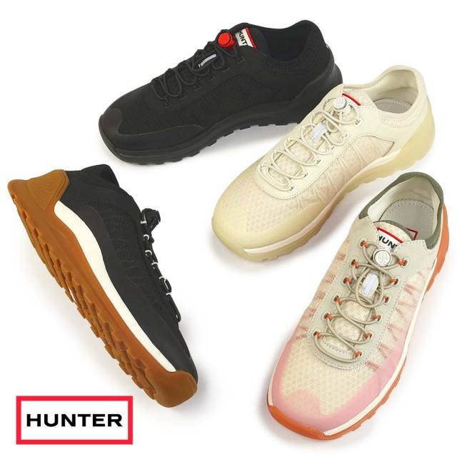 【ウィンターセール】ハンター レディース トラベル スニーカー WFF1100REN メッシュ ローカット TRAVEL TRAINER 靴 軽量 HUNTER WOMENS TRAVEL TRAINER
