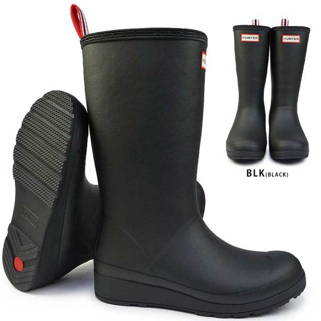 HUNTER ブラック ラバー 長靴 24,5cm ハンター（Hunter）（レディース）長靴 黒 防水 レディース