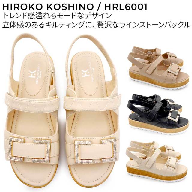 ヒロココシノ ファム 厚底サンダル レディース HRL6001 ラインストーン