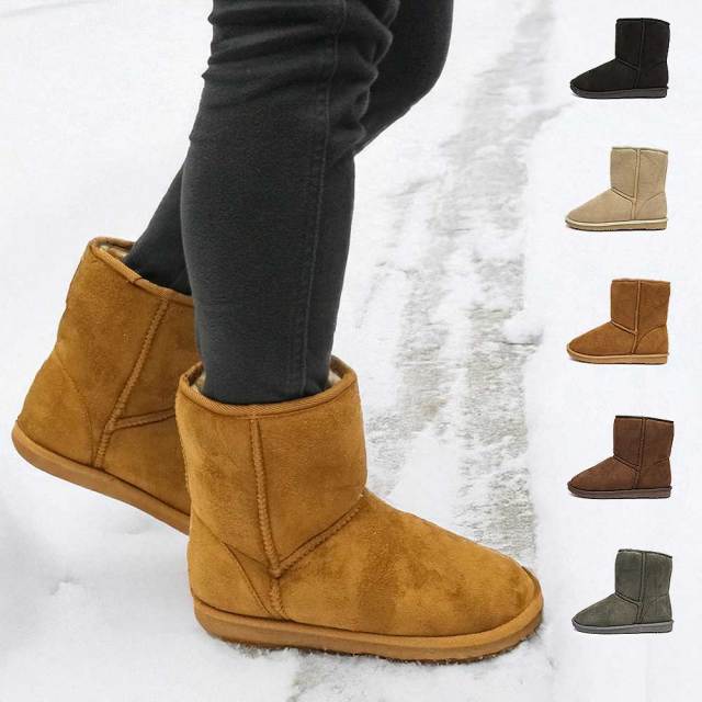 ムートンブーツ 防水 防滑 レディース ショート NB8020 ボア ファー 雪国 滑らない しみない MOUTON BOOTS