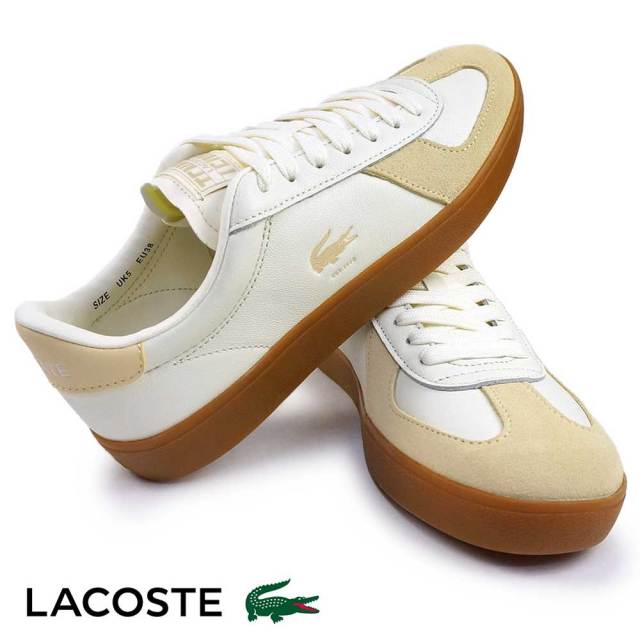 LACOSTE オリーブ　ベージュ カジュアルシューズ　スニーカー ラコステ スニーカー レディース ベースショット プロ 125 3 SFA