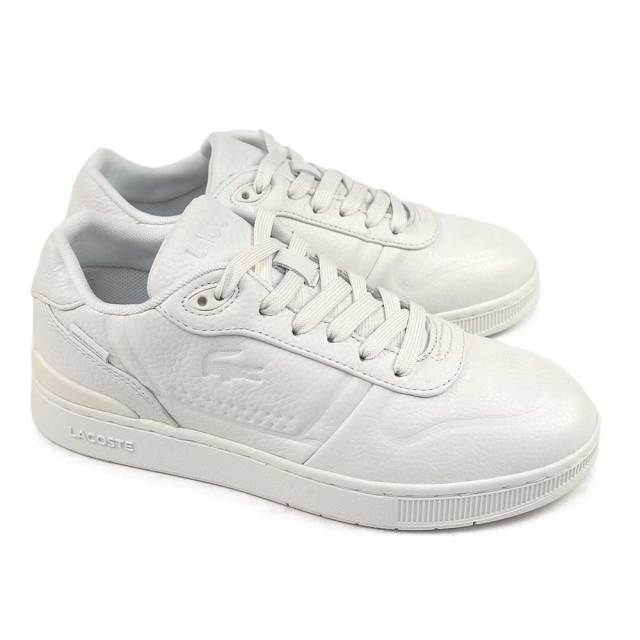 【25秋冬新作】 ラコステ レディース 防水スニーカー 白 レザー Tクリップ シールド 225 1 SFA 50SFA0201 本革LACOSTE T-CLIP SHIELD 225 ラコステ レディース 防水スニーカー 白 レザー Tクリップ シールド