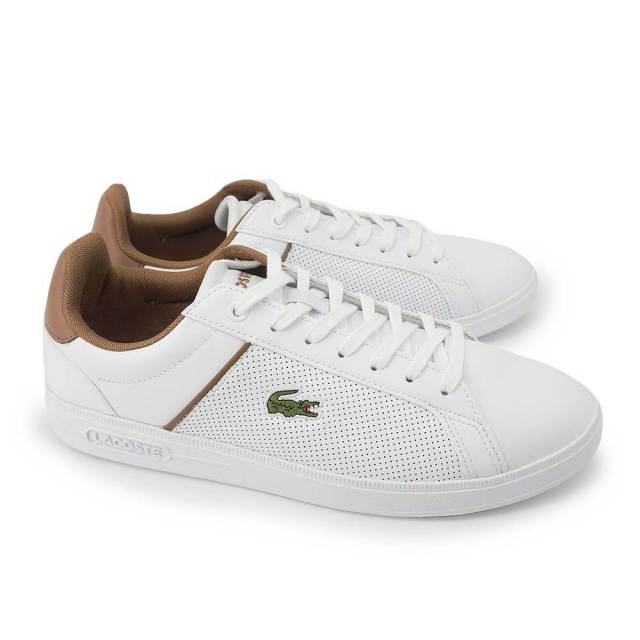 【オータムセール】ラコステ スニーカー メンズ LITE BASE 226 1 SMA 52SMA0133 レザー 26秋冬新作 LACOSTE/385（ホワイト／ブラウン）