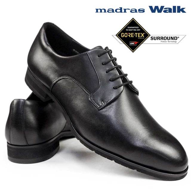 【ブラックフライデー】マドラスウォーク メンズ ビジネスシューズ 防水 MW9631S プレーントゥ 外羽根 本革 ゴアテックス 3E 紳士靴 madras Walk