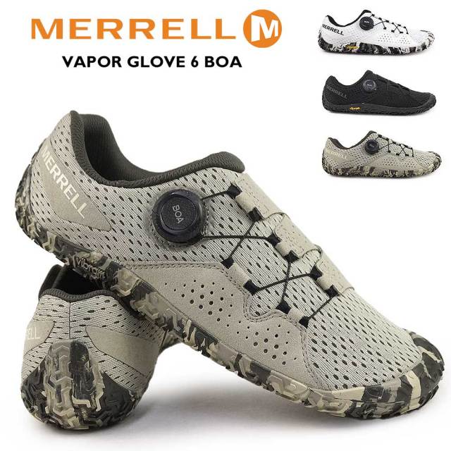 メレル メンズ スニーカー ベイパー グローブ 6 BOA 素足 ダイヤル式 アウトドア ベアフットシューズ MERRELL VAPOR GLOVE 6 BOA