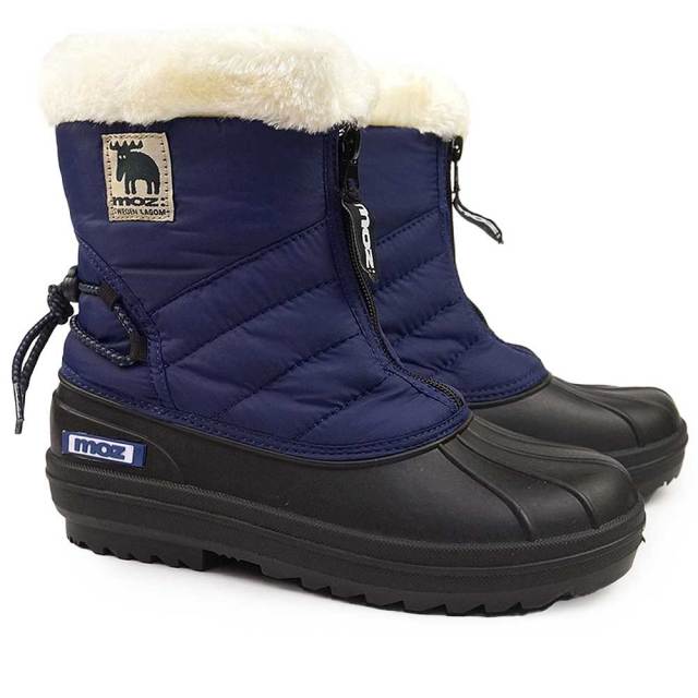 モズ スノーブーツ レディース MZ3980 防水 スパイク付 ショートブーツ