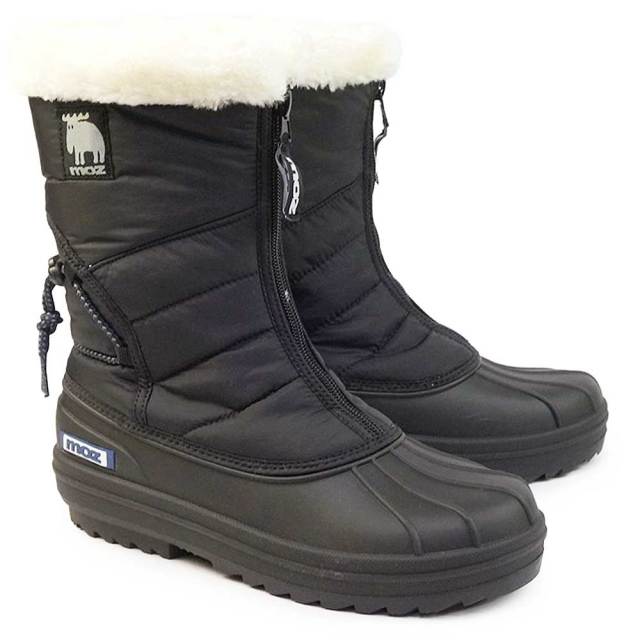 モズ スノーブーツ レディース MZ3981A 防水 スパイク付 ショート