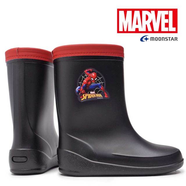 【オータムセール】ムーンスター キッズ レインブーツ ロンプC68マーベル スパイダーマン 長靴 日本製 ムーンスター MARVEL MoonStar