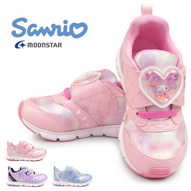 【ブラックフライデー】サンリオ キッズ スニーカー SA C038 マジック式 軽量 抗菌 防臭 ムーンスター Sanrio Moon Star マイメロディ クロミ シナモロール