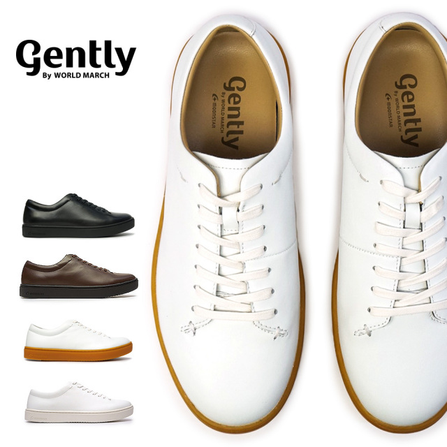 【ウィンターセール】ムーンスター 防水 抗菌 紳士靴 ジェントリー GE102 レザースニーカー 4E 幅広 透湿 防臭 本革 byワールドマーチ MOONSTAR WORLD MARCH gently