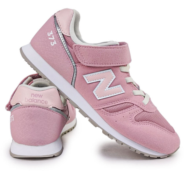 ニューバランス 373 キッズ スニーカー YV373 TJ2 ジュニア 子供靴 シンプル マジックテープ new balance