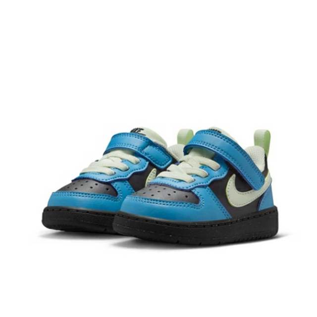 【決算セール】ナイキ ベビー スニーカー コート ボロー LOW リクラフト TD DV5458 012 ブルー キッズ 26春夏新作 NIKE COURT BOROUGH LOW RECRAFT